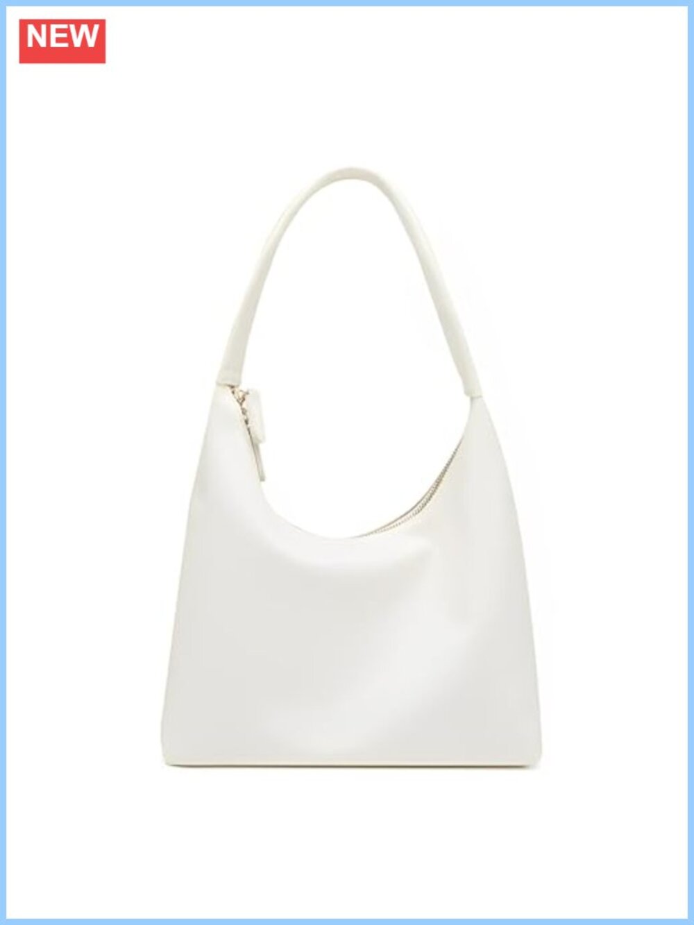 Soft PU Leather Hobo Bag Crescent Shoulder Bag Slouchy Tote Purse